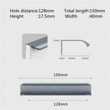 1 Stück Aluminium-Legierung unsichtbare Möbelgriffe seitliche Montage ohne Bohren für Kleiderschrank Schrank Schubladen Knöpfe Möbelbeschlag