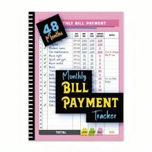 1pc Monthly Bill Payment Notebook, Accurate Expense Tracking Record Book, Money Saving Accounting Ledger - Multicolor - View 8