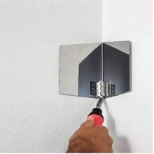 Conjunto desempenadeira aço inox canto interno + canto externo