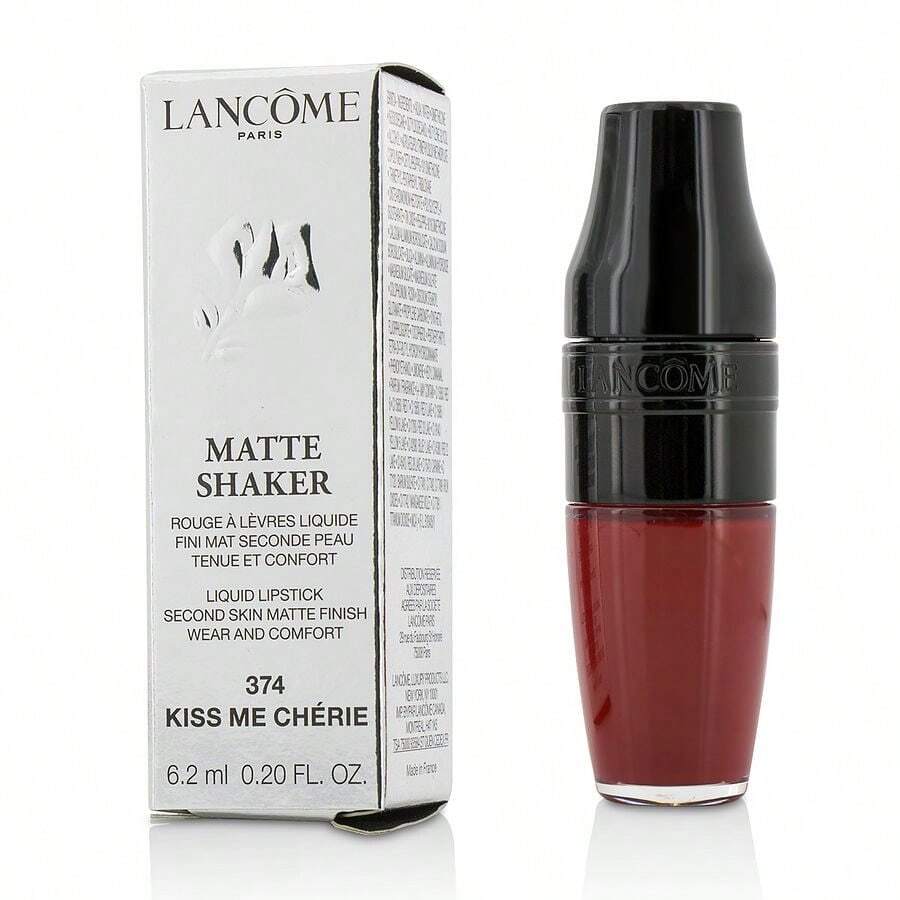 Labial líquido mate Lancome Matte Shaker para mujeres - # 374 Kiss Me Cherie - 6.2 ml 0.2 oz 1969 - 0.2 oz Maquillaje - transparente - Ver 1
