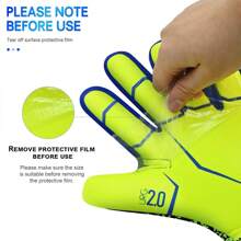 2025 Newest 1Pair Goalkeeper Goalie Soccer Gloves Adult Goal Keeper Field Player Glove Embossed Anti-Slip Latex Palm Soft (Size 6-10),Spring Outdoor Sports, Valentine's Gift