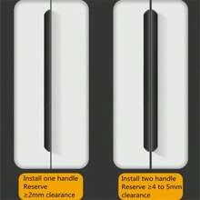 1 Stück Aluminium-Legierung unsichtbare Möbelgriffe seitliche Montage ohne Bohren für Kleiderschrank Schrank Schubladen Knöpfe Möbelbeschlag