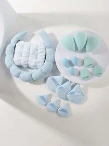 Set da 18 fasce per capelli attorcigliate, adatte per il lavaggio del viso, la pulizia del viso, l'applicazione del trucco, la rimozione del trucco, i viaggi, adatte per tutti i tipi di pelle, regali, viaggi, articoli economici, elementi essenziali per i viaggi - Multicolore - Visualizzare 9