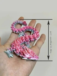 Flexible 3D Printed Articulated Rose Dragon Statue,Movable Joints,Home & Office Decor,Dragon Lover Collectible Toys,Perfect For Home And Office Decoration,Christmas,Birthday,New Year Gift,Room Stuff,Rose Adult Toy,3d Printed Fox,3-D Printed,Printed Dragon,Christmas Stuff,3d Printed Dragon Large,Mofusand>Multicolor,Animal Toys,Dragon,3d Printed Dragon,3d Printed,3d Toys,3d Dragons,3-D Printed - Multicolor - View 6