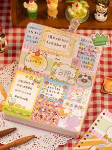 1 libro de 42 pegatinas troqueladas y editables, libro de pegatinas de la serie de la tienda de conveniencia vintage y linda, adecuado para decorar fundas de teléfonos, portátiles, cascos, patinetas