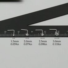 6pcs 925 Sterling Silver Nose Piercing Stud, Round 1.5mm/2.0mm/2.5mm/3.0mm CZ Nose/Ear Studs - Silver - View 2