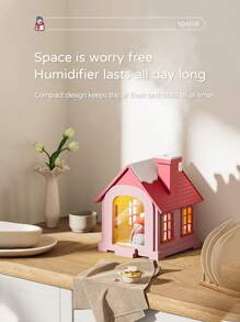 1 件雪屋夜灯加湿器，USB 圣诞雪人桌面氛围装饰件，家用香薰空气加湿器，LED 静音超声波便携式室内加湿器，适用于圣诞节假期家居装饰卧室客厅办公室床