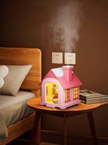 1 件雪屋夜灯加湿器，USB 圣诞雪人桌面氛围装饰件，家用香薰空气加湿器，LED 静音超声波便携式室内加湿器，适用于圣诞节假期家居装饰卧室客厅办公室床