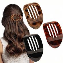 1 Stück/3 Stück flache Haarspangen, runde Anhänger Haarspangen für Frauen, starke französische Haarspangen geeignet für dickes und dünnes Haar, komfortable gewölbte flache Haarspangen zum Liegen, Autofahren Klammern Haarklammern Haarspangen