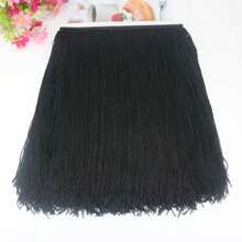 1yard 30CM Long Multicolor Polyester Fringe Trim African Tassel Ribbon Lace Accessory Sew Latin Dress Curtain DIY Accessories - Multicolor - View 25