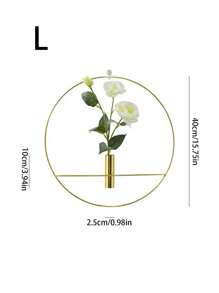 1pc Creative Nordic Style Iron Wall Decoration For Bedroom, Living Room, Office, Dining Room Or Tv Wall, Including Artificial Flowers For Wall Decoration,Home Decor ,Room Decor,Wall Decor Gifts Birthday Graduation