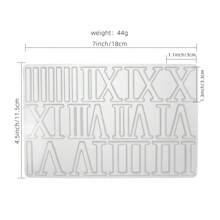 DIY Rzymskie/Arabskie Cyfry Tarcza Zegara Silikonowa Forma Do Odlewu Żywicy Kryształowej - Biały - Zobacz 3