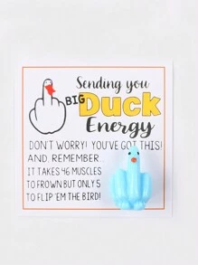 1pc Mini Middle Finger Duck Card Gift Christmas Halloween Decoration Handmade Gift Bag For Loved Ones And Friends