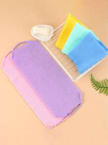 Long Exfoliating Back Scrubber Loofah With Handles, Back ExfoliatoWashcloth Exfoliating Body Scrubber Back Scrubber,Stretchable Pull Strap For Shower Japanese Bath Wash Cloth Korean Exfoliating Luffah Towel Beauty Washcloth Sponge Loofah Body Scrub,Mother Day Gift