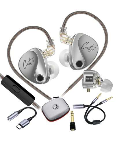 KZ Castor helt nya original Harman Tuned monitorhörlurar, HiFi justerbara frekvensmusikhörlurar in-ear passiva brussäkra sporthörlurar med mikrofon