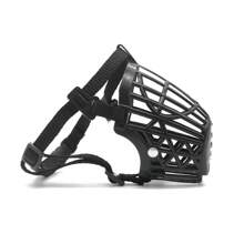 Dog Muzzle, Breathable Plastic Muzzle To Prevent Biting, Licking & Chewing For Small Dogs, With Training Clicker