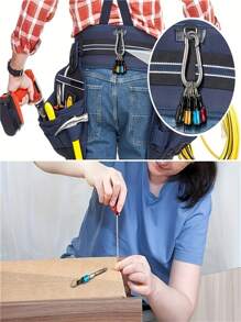 1 set de șurubelnițe hexagonale de 6 buc. Suport pentru burghie pentru tijă de extensie - Suport portabil pentru burghie de mână cu schimbare rapidă, cu adaptor șurub pentru lanț de chei cu arbore de 1/4" - Organizator convenabil de scule, pentru bricolaj și uz profesional