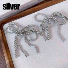 2pcs/Set Silver Pearl & Butterfly Detachable Shoe Clips, Multipurpose Decorative Accessory For Heels & Sneakers - Silver - View 4