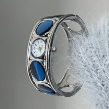 2024 New Dream Goddess Light Luxury Bracelet Design Embedded Gem Crystal Waterproof Watch - 藍色 - 查看 4