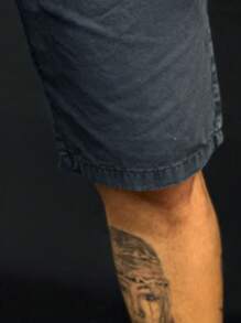TWILL BERMUDA SHORTS WITH WATCH POCKET 100% COTTON - 淺灰色 - 查看 4
