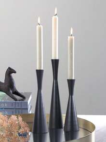 3 件烛台，欧式烛光晚餐婚礼装饰，浪漫烛台，适合餐桌中心装饰，锥形烛台，金属烛台，房间装饰，家居装饰 - 彩色 - 查看 7