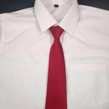 1pc Men's Slouchy No-Tie Zipper Polyester Necktie, Casual Wear And Party Gift Accessory Suitable For Shirts