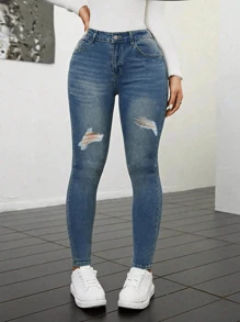 Pantalones de mujer Pantalon De Mezclilla Dama Tiro Alto Curvy Levanta Pompa Acampanados Talla 5-15 Strech Cargo Colombiano Recto Entubado Roto Vaquero Curvy Oferta Push Up Anchos 06 - Celeste - Ver 3