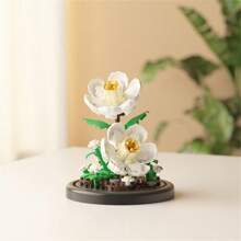 Eine Vielzahl von ABS Desktop Blumen Dekorationen Modell Bausätze, DIY Topfpflanzen, Geschenke für Freunde, Bildungsbausteine. Geschenke zum Schulbeginn, Eltern-Kind-Interaktion, Bürozeit. Geeignet für Tisch-, Raum- und Fensterbankdekoration, etc. Halloween/Weihnachten, stressabbauendes Spielzeug