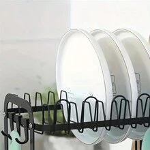 1 pièce Égouttoir de cuisine à 2 étages, ensemble égouttoir de vaisselle pour comptoir au-dessus de l'évier avec support à couverts, rack à tasses, rangement pour planche à découper, organisateur de cuisine