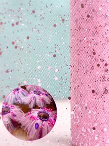 1 件闪光亮片薄纱卷 15 厘米 * 10 码薄纱卷轴芭蕾舞裙欧根纱激光 DIY 装饰网带适用于婚礼装饰生日派对用品、花环、楼梯装饰网带