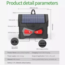 NetHong 2xSolar Powered Ultrasonic Electronic Bird Repellent Waterproof Pigeon Deterrent - Black - View 10