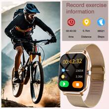 Smart Watch,Multifunctional Sports Smartwatch For Men And Women, With Call & Message Notifications, Customizable Watch Faces, Multiple Sports Modes, Compatible With Android & IOS - pink-two straps - 查看 7