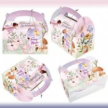Fairy Party Favor Boxes 12PCS With Fairy Thank You Gift Tags 12PCS, Fairy Tale Goodie Boxes Set, Forest Fairy Birthday Gender Reveal Wedding Dessert Treat Candy Boxes