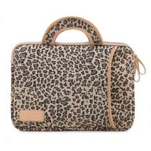 1pc LISEN Leopard Brown Shock-Proof & Water-Resistant Laptop Sleeve, Fits T495/X390/X395/X1 Carbon 2023/S2 Yoga, Pavilion 14/ProBook 430-445, Air/Pro 11.6-16", MateBook 11-16" - Multicolor - View 10