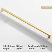 1 Stück einfache quadratische Möbelgriffe aus Aluminium-Legierung, in hellem Gold und schwarz gebürstet, für Schranktüren, Schubladen, Glastüren, Kleiderschranktüren, Möbelzubehör