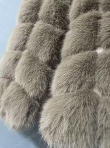 2024 New Arrival Faux Fur Casual Oversized Jacket, Cozy & Warm Outerwear