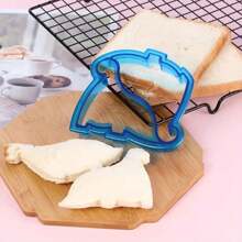 1 cái Khuôn cắt bánh sandwich chủ đề khủng long, Khuôn làm bánh mì & bánh mì nướng tự làm, Thích hợp để trang trí hộp cơm trưa cho bé trai/bé gái - Màu xanh lam - Xem 4