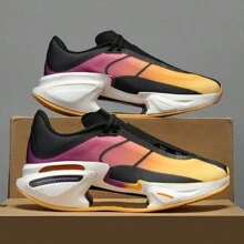 High-Quality Basketball Shoes For Men/Women, Hollow Outsole Anti-Slip Shock-Absorbing, Knitted Mesh Upper Fashionable & Breathable
