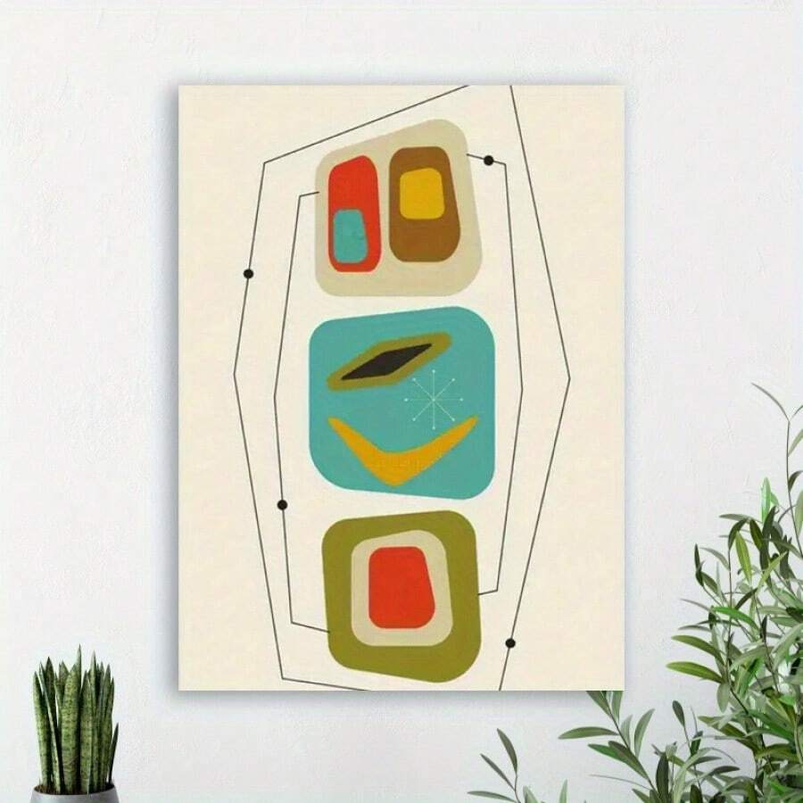 1 Pc Wooden Framed An Abstract Art Painting Canvas Painting(2)Thickness 2.25cm/ 0.9inch, High Quality Wall Art Prints Poster, Direct Hanging Wall Picture, Christmas Gift,Decor For Home Gifts, Living Room, Bathroom, Bedroom, Kitchen