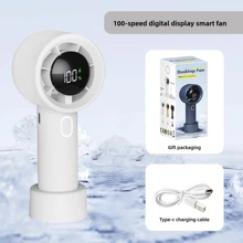 مروحة تبريد عالية السرعة، مروحة يدوية لتبريد الآيس كريم، طراز شحن USB سريع، مروحة شحن محمولة صغيرة توربو، شاشة عرض رقمية للطاقة، مروحة مكتب