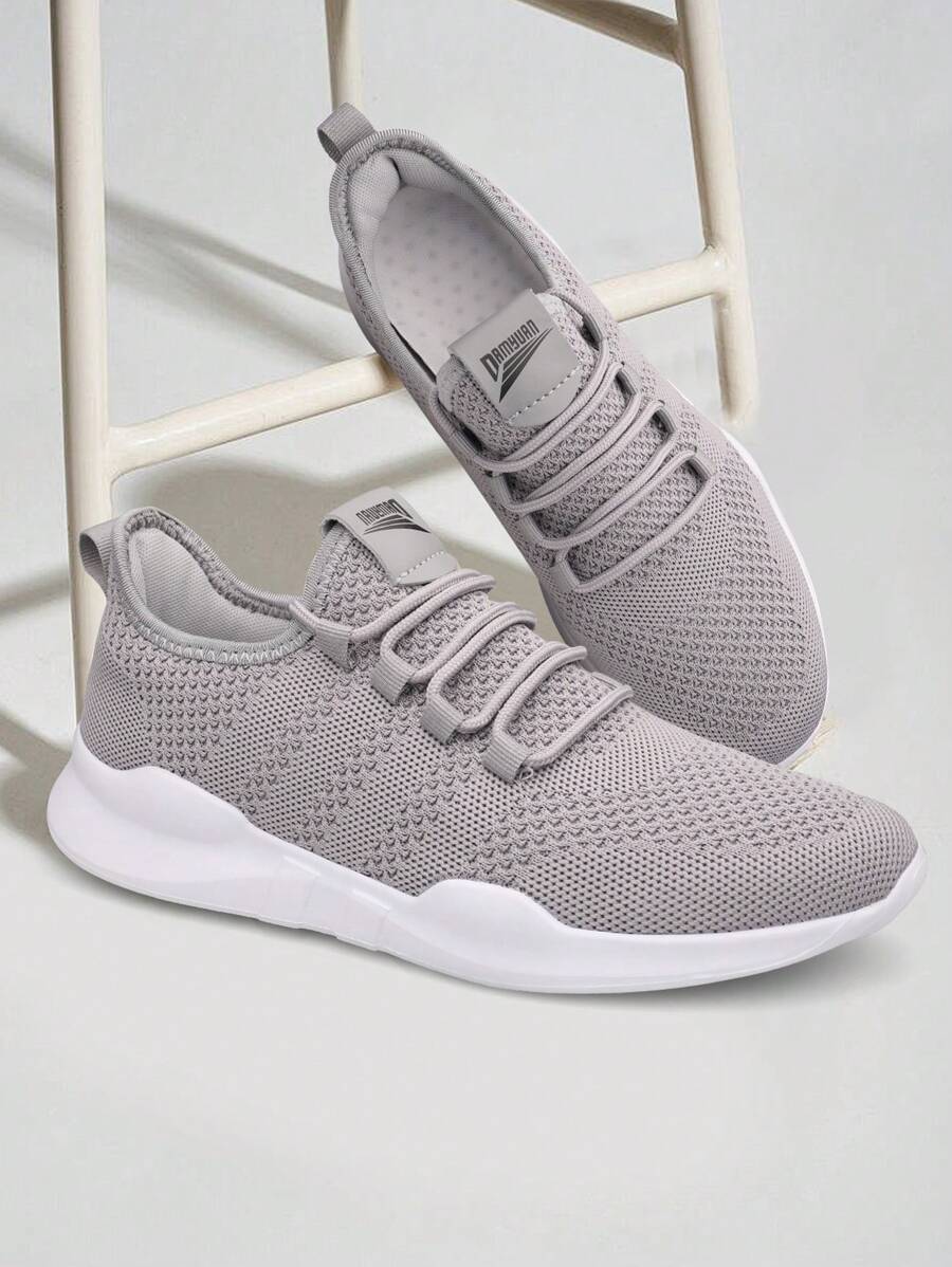 Men's Outdoor Fashionable Road Running Shoes Lightweight Fitness Shoes Breathable And Comfortable Sports Shoes Anti Slip Casual Shoes - 淺灰色 - 查看 1