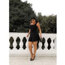 Vestido Babado Liso Alfaiataria Sensoriale