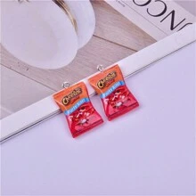 10pcs Resin Realistic 3D Snack/Chip Bag Pendant Charms, DIY Earrings Necklace Jewelry Accessories - Multicolor - View 4