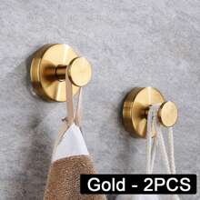 4 件装淋浴吸盘挂钩，不锈钢防水吸盘挂钩，免钻挂钩，适用于淋浴、浴室、厨房，可安装在玻璃淋浴门、镜子、瓷砖和其他光滑表面上，可悬挂毛巾、浴袍、丝瓜络等。1/2 件装 - 彩色 - 查看 17