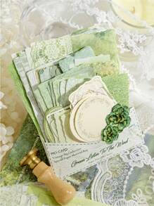 100 Sheets Vintage DIY Scrapbook Paper Supplies Aesthetic Paper Supplies Decorative Paper Material For DIY Scrapbooks Journal Photo Album Crafts, For Adults And Teen's Writing Drawing Travel Journal DIY Art Craft, Scrapbooking Planner Bullet Back To School - Multicolor - View 3