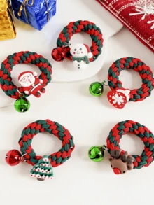 1 PC Hình con nai sừng tấm, cây thông Noel, ông già Noel, người tuyết, chuông, dây buộc tóc dễ thương và đa năng. Thích hợp cho phụ nữ và trẻ em gái trang trí kiểu tóc của họ tại các bữa tiệc lễ hội mùa thu và mùa đông. - Nhiều màu - Xem 2