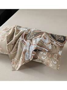 3pcs Bed Skirt Set (1 Bed Skirt + 2 Pillowcases), Ruffled Bed Skirt Detail, Soft & Breathable Fabric, Suitable Bedroom Decor Bedding - Khaki - View 6