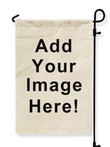 1pc Custom Printed Photo Garden Flag, Linen Printed Floral Garden Flag, Suitable For Birthday, Valentine's Day, Couples, Travel, Thanksgiving, Christmas, New Year, Halloween, Pets, Anniversary And Other Occasions, 4-Season Home And Garden Decor