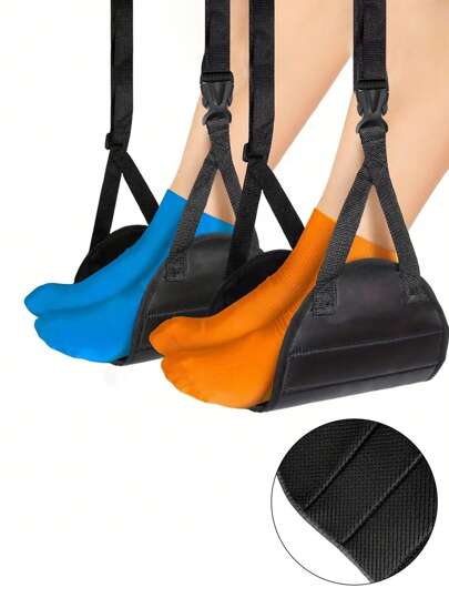 1pc/2pcs Adjustable Airplane Foot Hammock, Portable Travel Footrest For Plane, Train, Office, Ergonomic Leg Hammock With Adjustable Height Eye Mask Sleep Mask Eye Cover Blindfold Travel Foot Rest Leg Rest For Sleep For Travel For College Dorm Blockout Light Upgrade Your Sleep Quality Perfect For Stress Relief Rejuvenate Tired Eyes Bag For School School Accessories School Stuff
