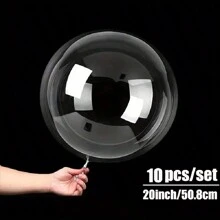 10/25 Opakowanie 10/12/20/24-calowych przezroczystych balonów falistych, używanych na wesela, urodziny, walentynki, rocznice, dekoracje imprezowe